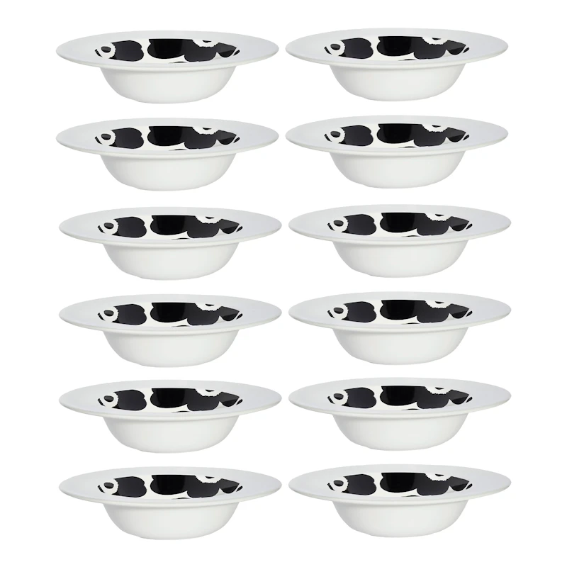 Oiva / Unikko Djup Tallrik 20 cm 12-pack