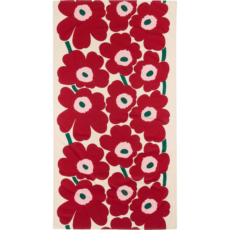 Unikko Bordsduk 135x250 cm, Cranberry / Rosa