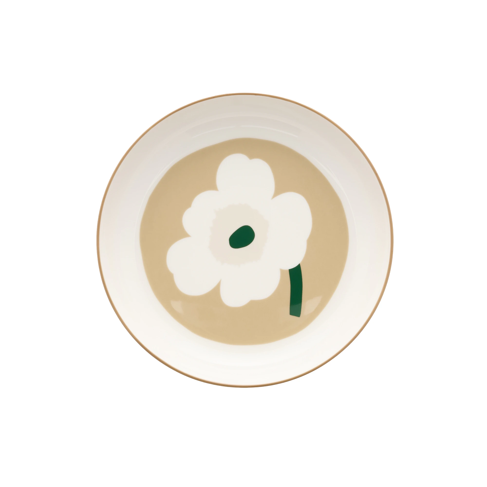Marimekko Oiva/unikko Sk&aring;l &Oslash;20,5 Cm Light Sand - Assietter Stengods Vit
