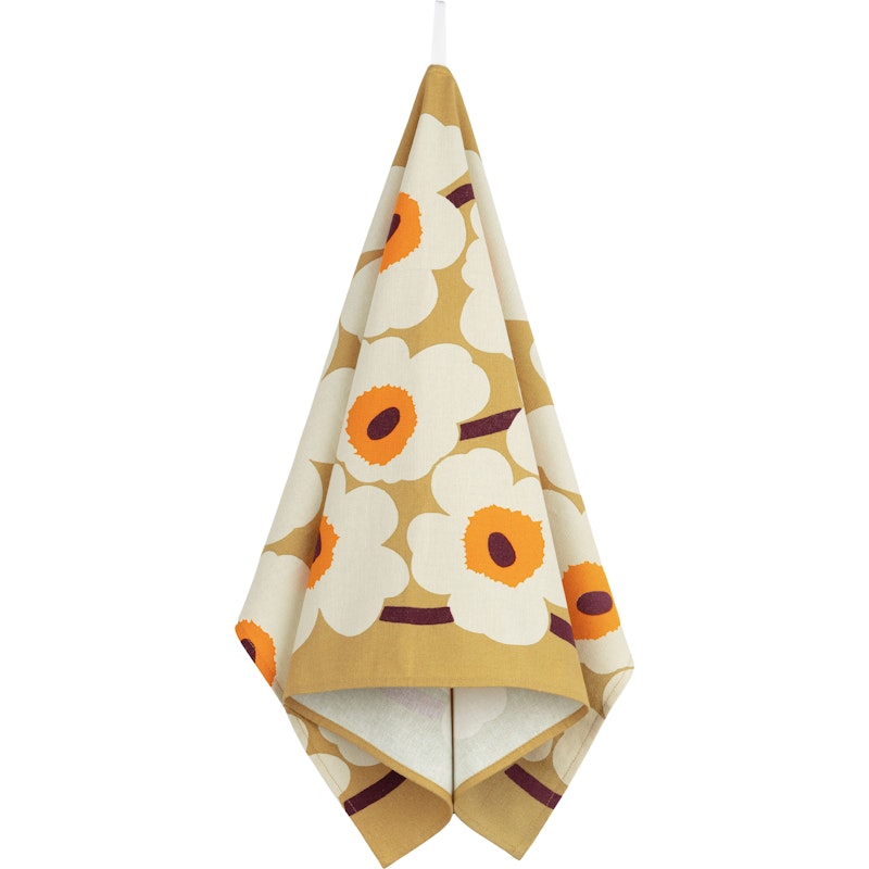 Unikko Kökshandduk 47x70 cm, Cream / Caramel / Warm Orange
