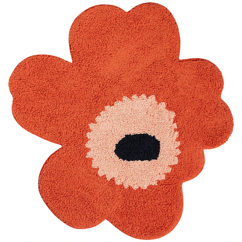 Unikko Terry Badrumsmatta 73X74 cm, Orange Red
