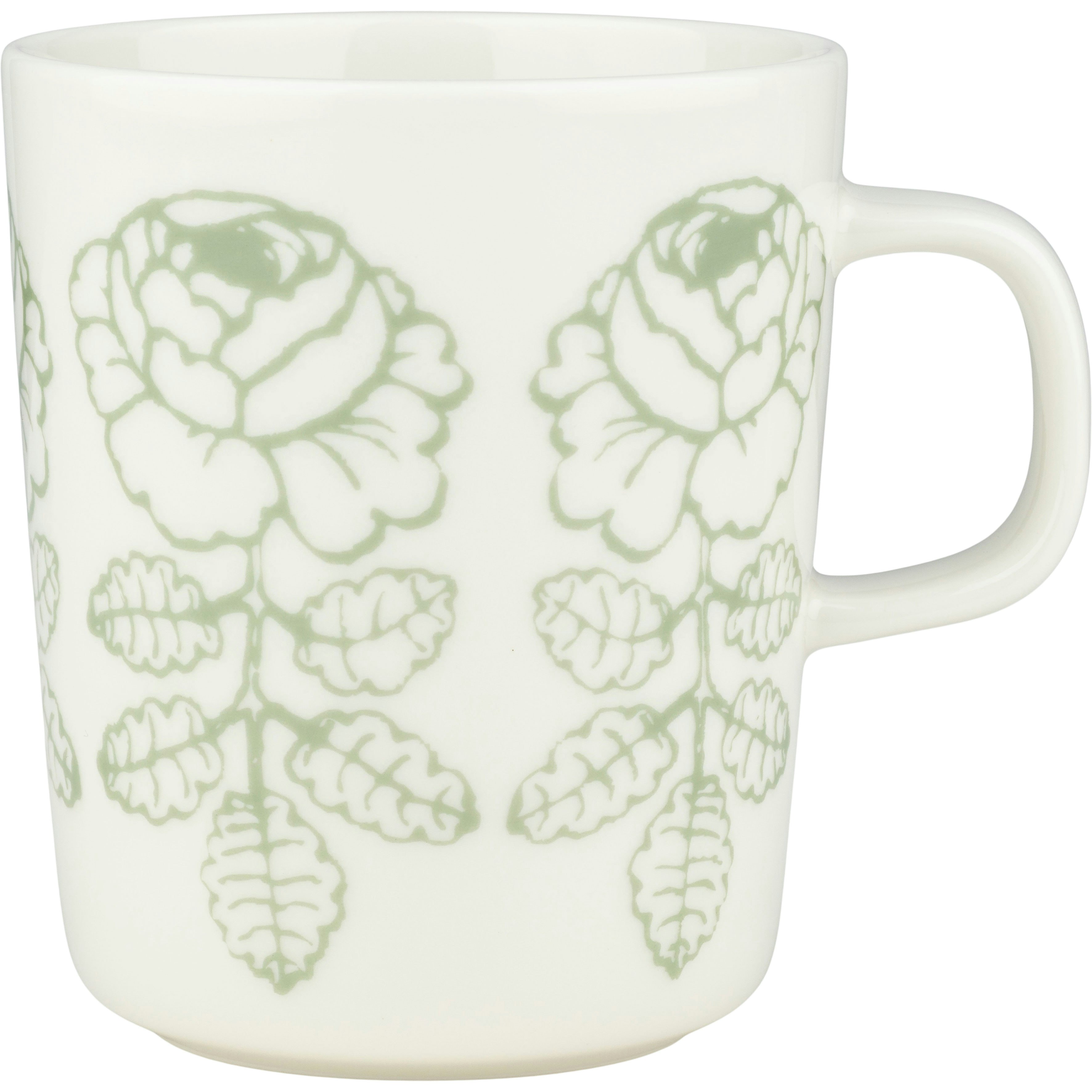 Marimekko Wedding Rose Mugg 25 Cl / Salvia - Kaffekoppar Stengods Vit