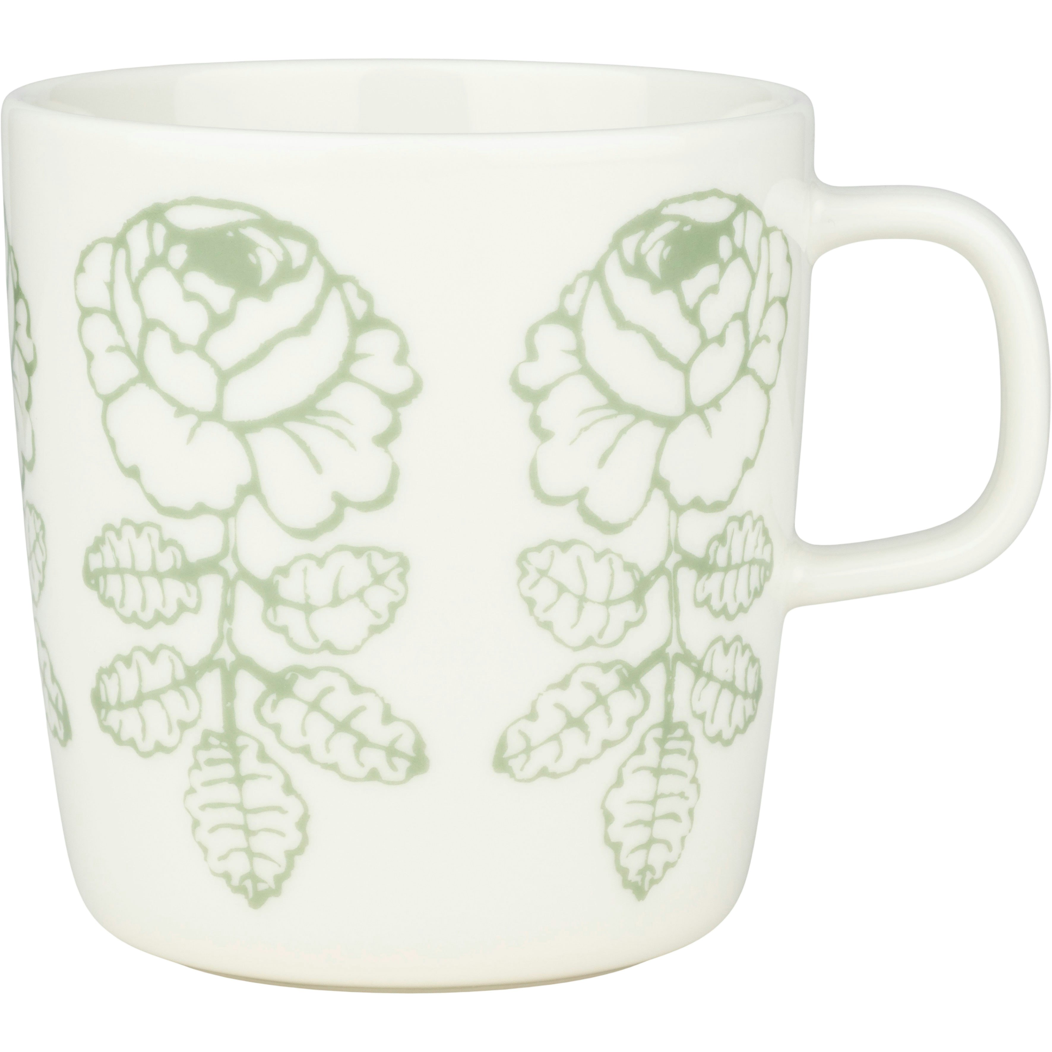 Marimekko Wedding Rose Mugg 40 Cl / Salvia - Tekoppar Stengods Vit