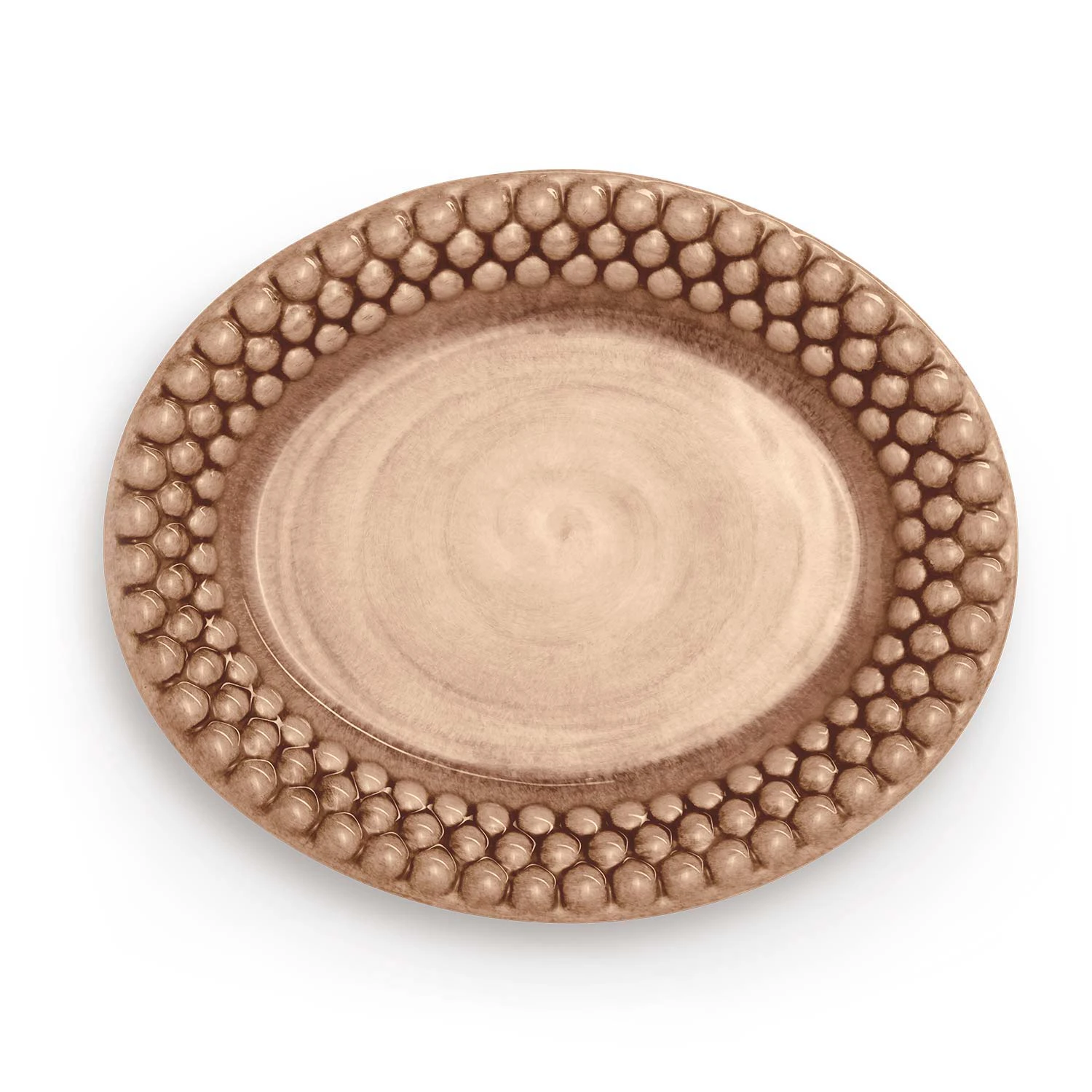 Mateus Bubbles Oval Tallrik 20 Cm Cinnamon - Keramik Kanel