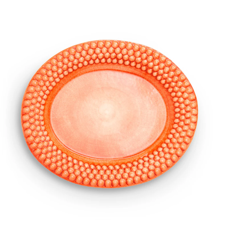 Bubbles Ovalt Fat 35 cm, Orange