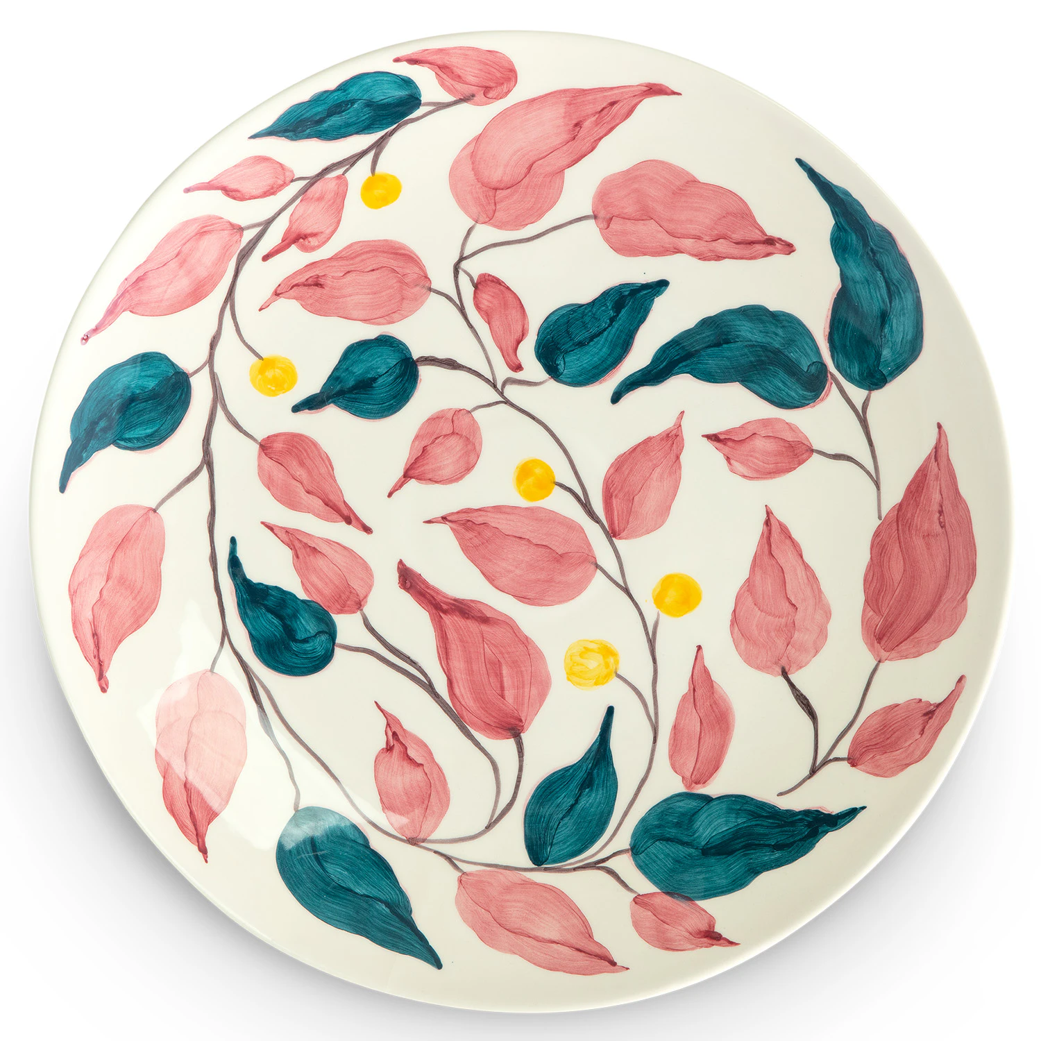 Mateus Flowers Serveringsfat Leaves 34 Cm - Uppl&auml;ggningsfat Keramik Off-White