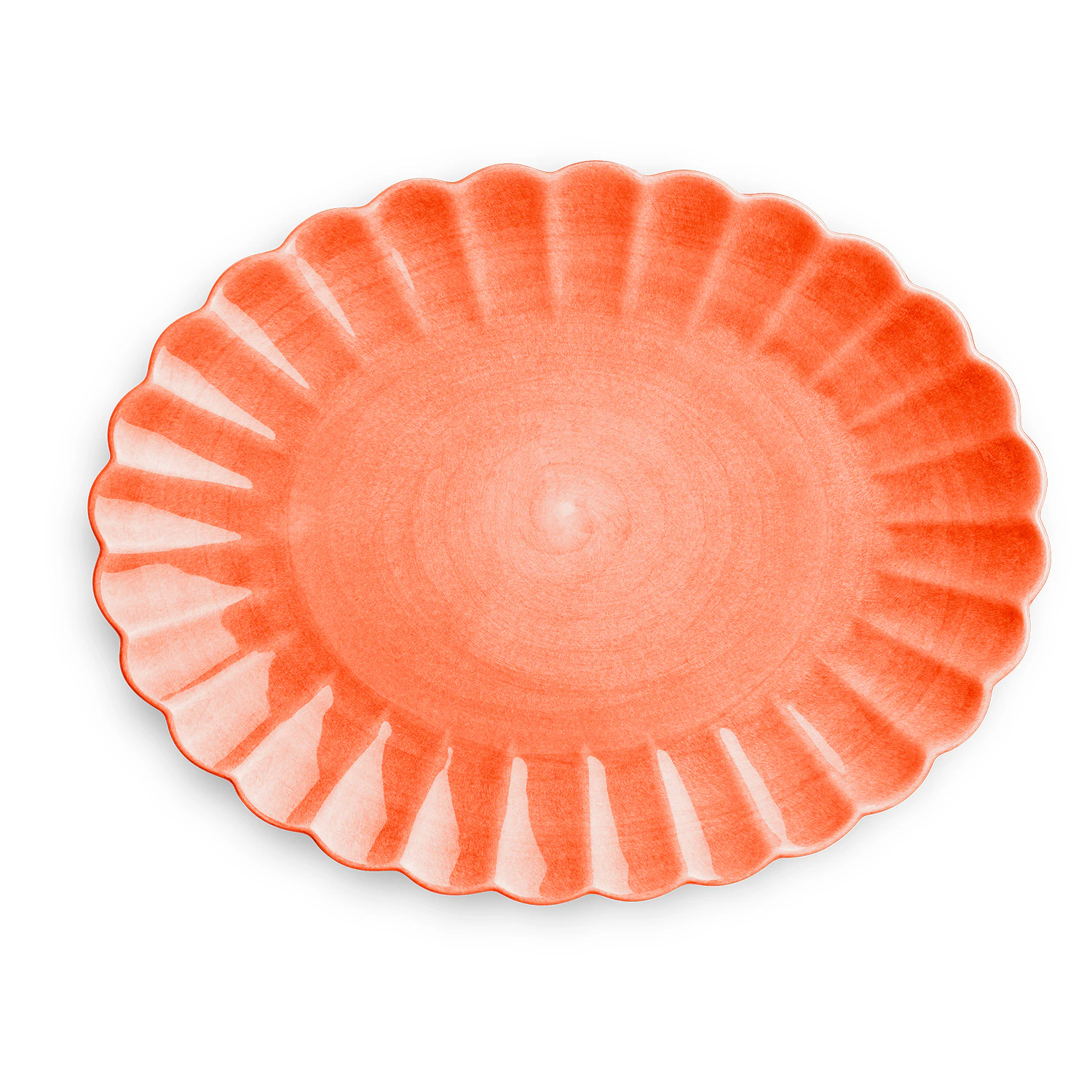 Mateus Oyster Fat 35x30 Cm - Uppl&auml;ggningsfat Keramik Orange