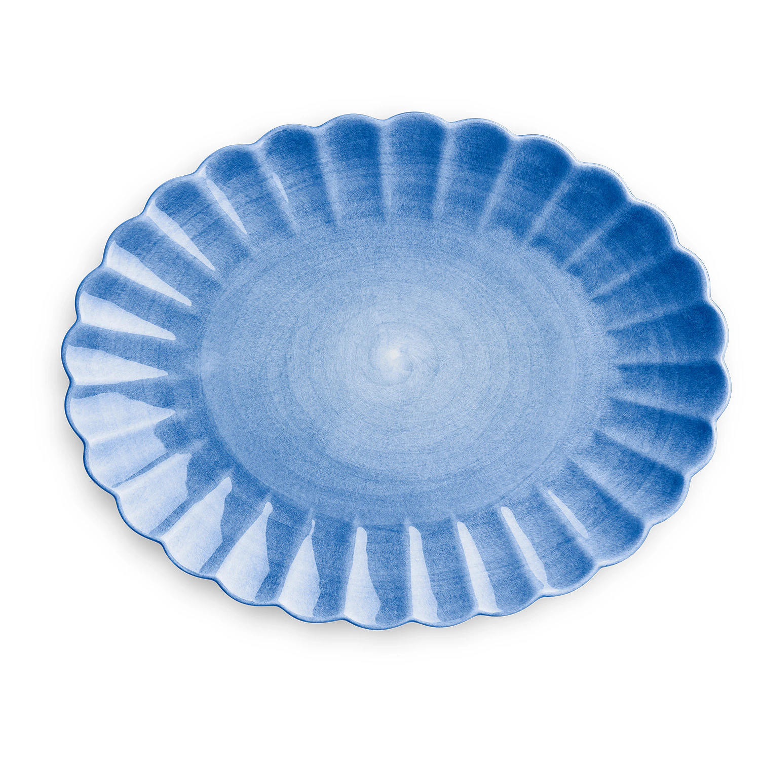 Mateus Oyster Fat 35x30 Cm - Uppl&auml;ggningsfat Keramik Ljusbl&aring;