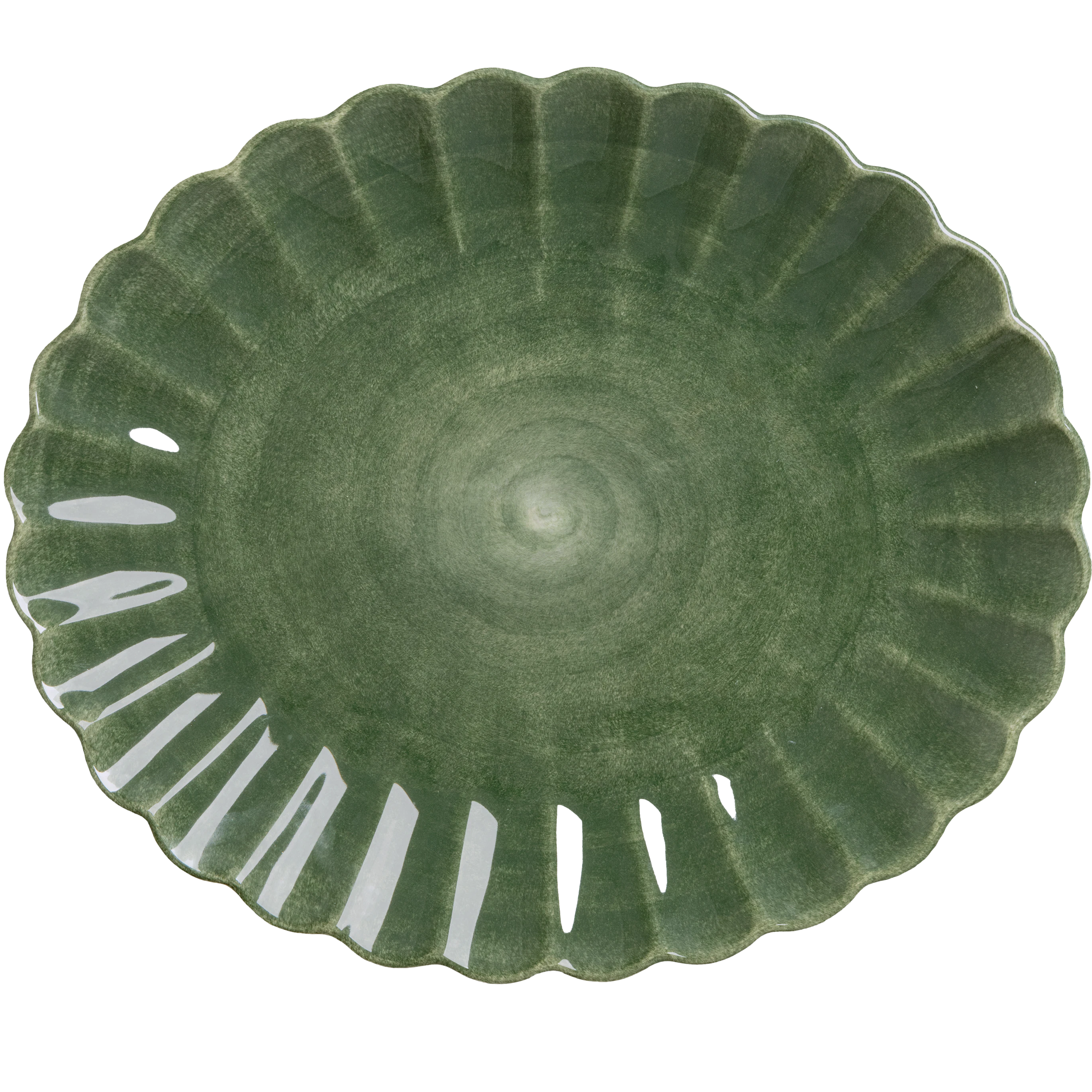 Mateus Oyster Fat 35x30 Cm - Uppl&auml;ggningsfat Keramik Skogsgr&ouml;n