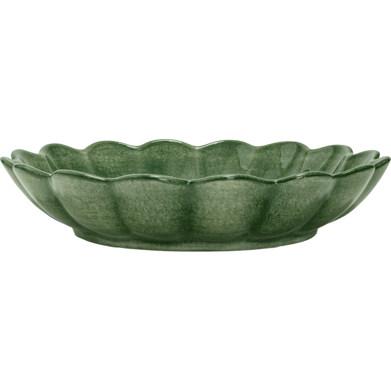 Oyster Skål 24 cm, Skogsgrön