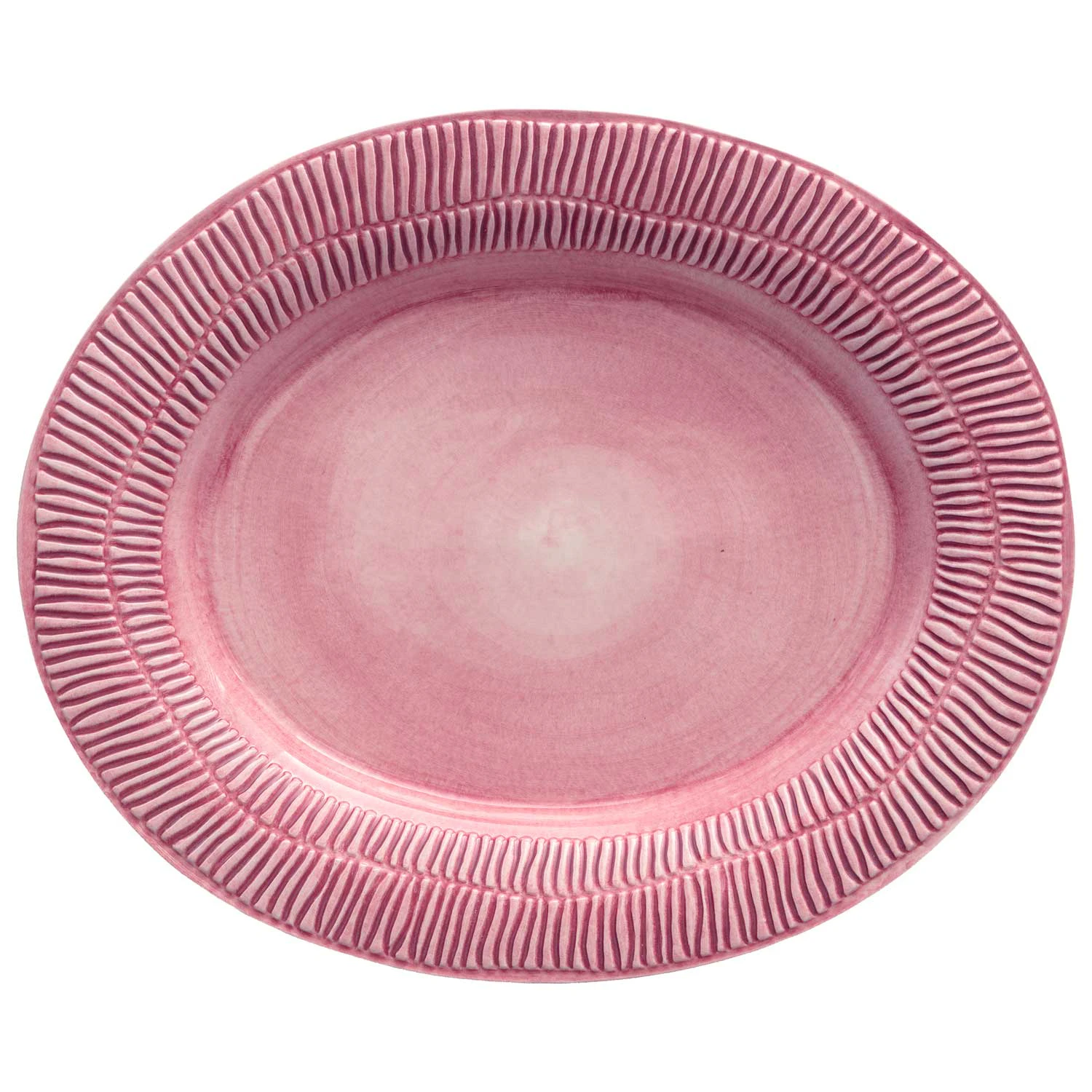 Mateus Stripes Fat 35x30 Cm - Uppl&auml;ggningsfat Keramik Rosa