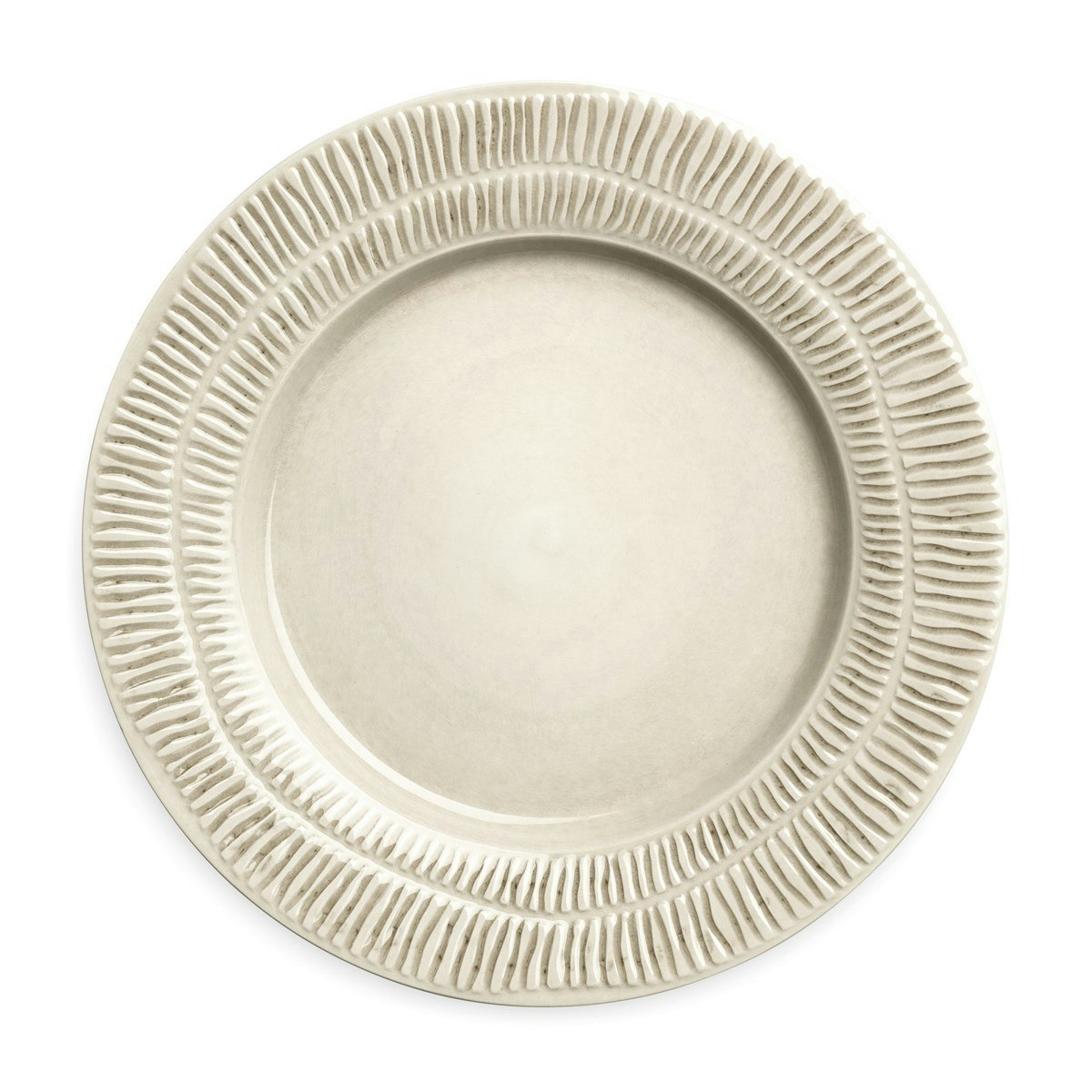 mateus stripes tallrik 28 cm - keramik sand