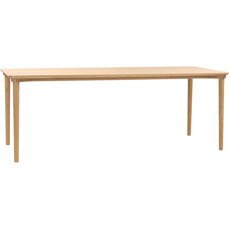 Puro Matbord 200x85 cm, Vitpigmenterad Ek