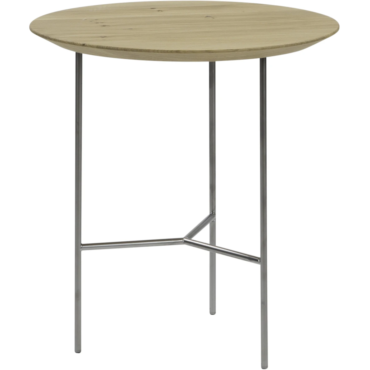 Mavis Tribeca Sidobord Lackad / Satinkromat 47 Cm - Soffbord St&aring;l Ek