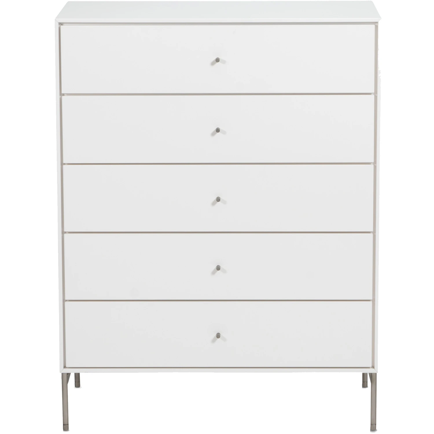 Mavis Volt Byrå Fem Lådor 80x40x105 Cm - Byråer Mdf Vit