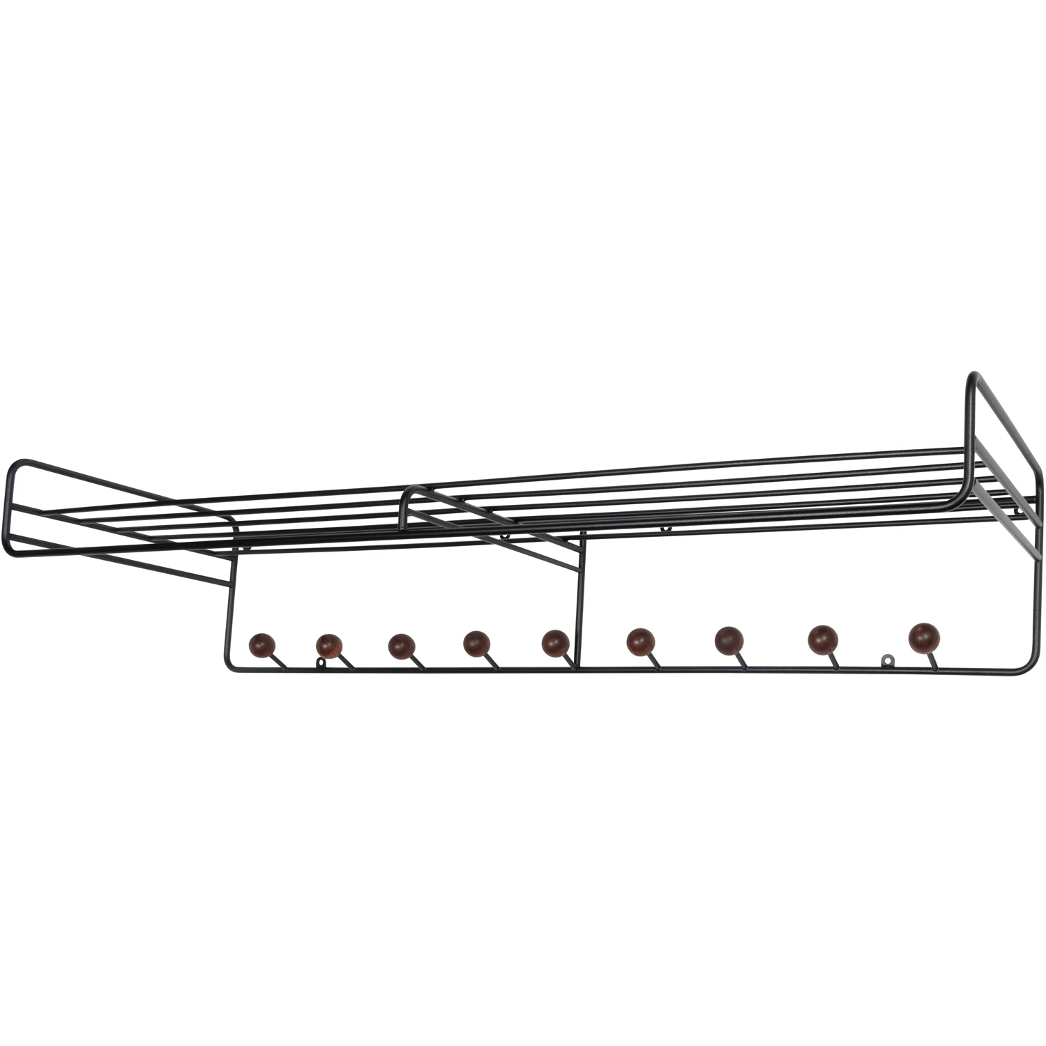 Maze Bill Hatthylla L 102 Cm / Walnut - Hatthyllor Ask Svart
