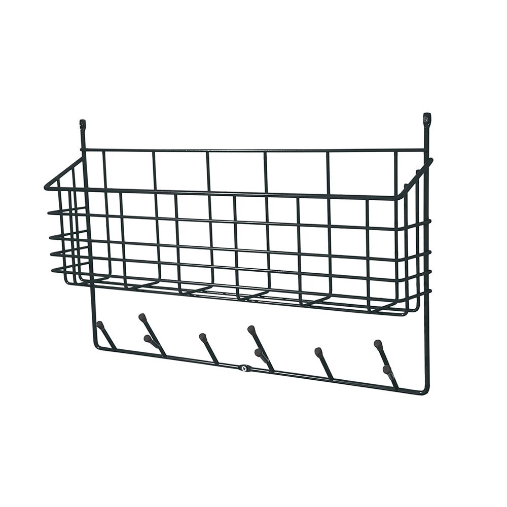 Maze Mitten Förvaringshylla - Krokar & galgar Metall Svart