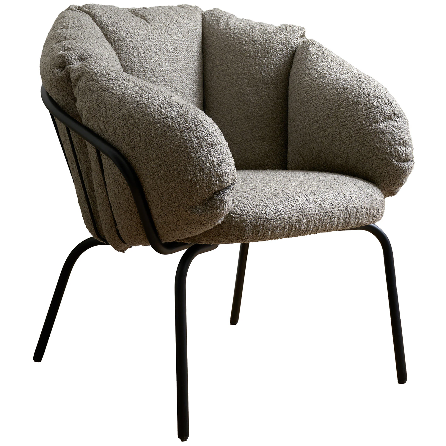 Maze Same Easy F&aring;t&ouml;lj Taupe / - Boucl&eacute; Svart