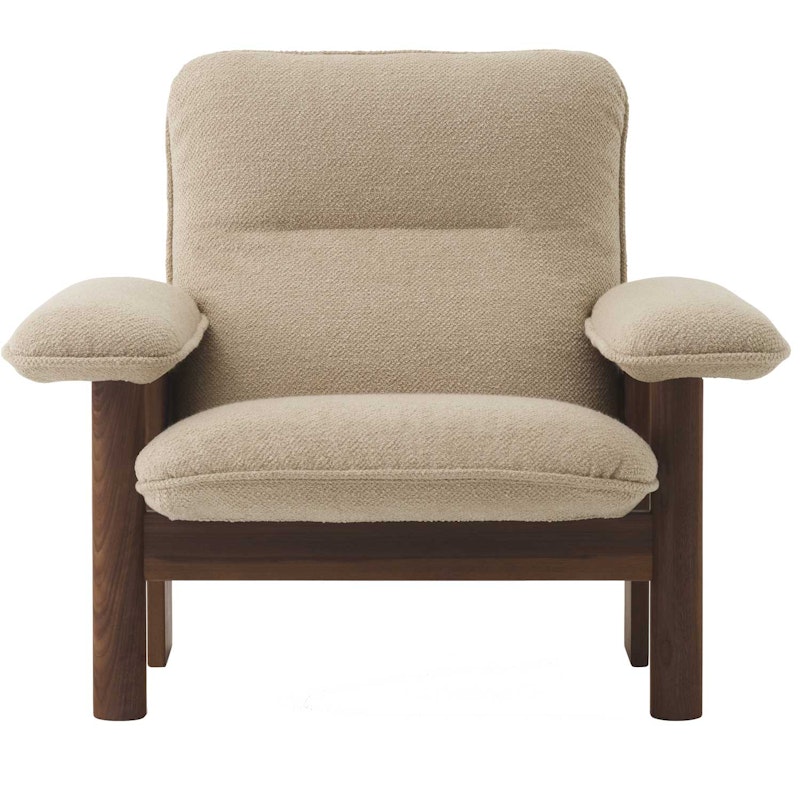 Brasilia Fåtölj, Mörkbetsad Ek / Bouclé 02 Beige