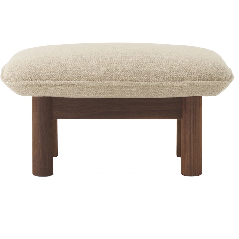 Brasilia Ottoman Valnöt / Bouclé 02 Beige