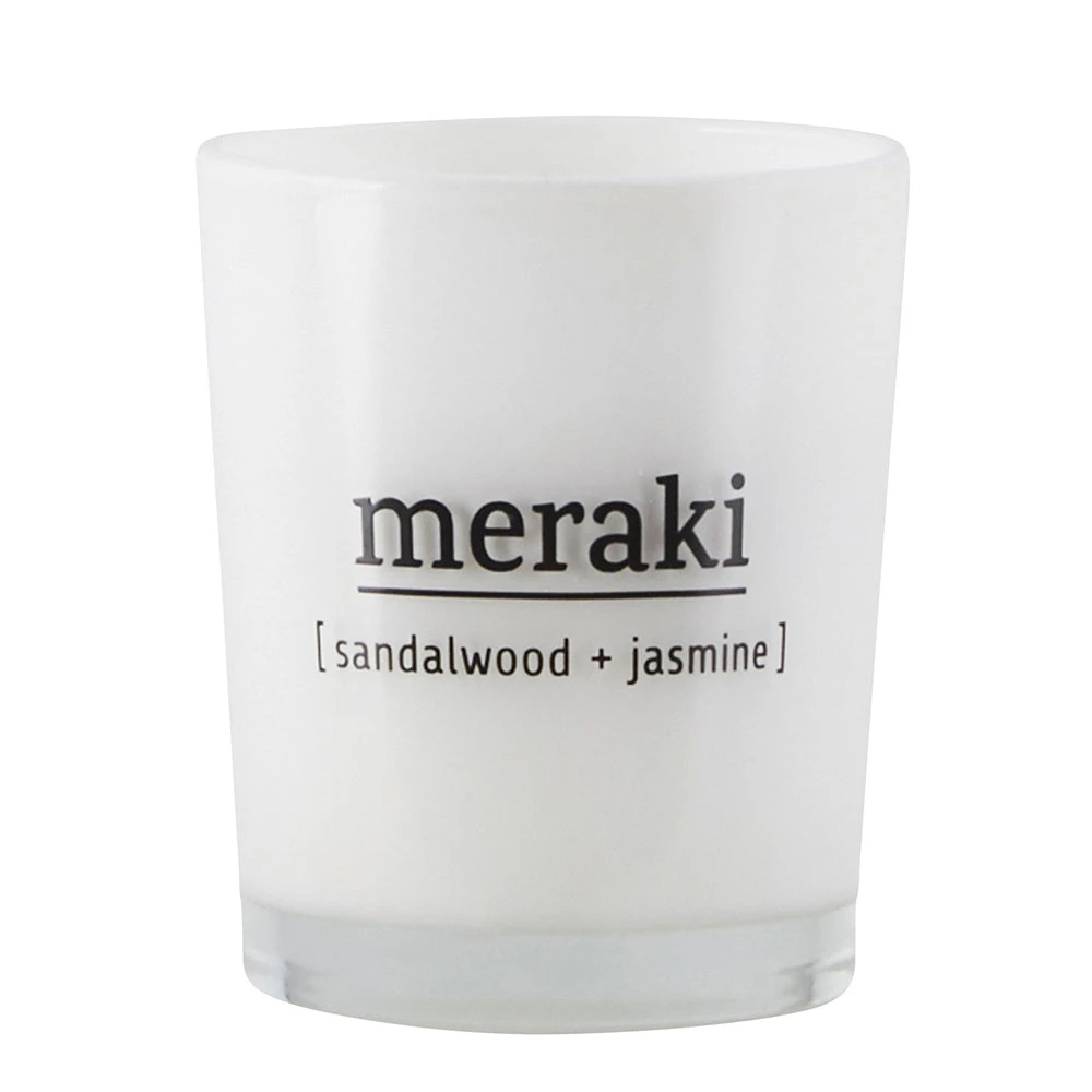 Meraki Doftljus 5,5x6,7 Cm Sandalwood & Jasmine - Doftljus Vit