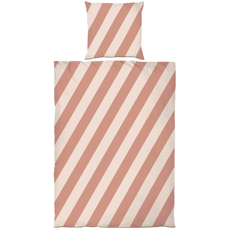 Diagonal Bäddset 140x220 + 60x63 cm, Sand / Brick
