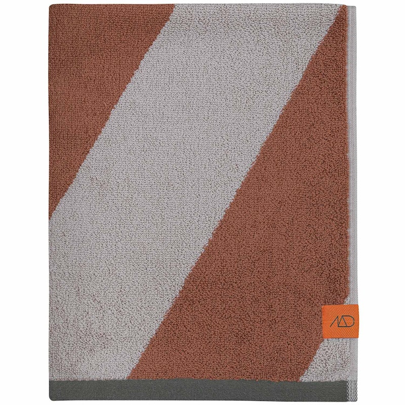 Diagonal Badhandduk 70x133 cm, Brick