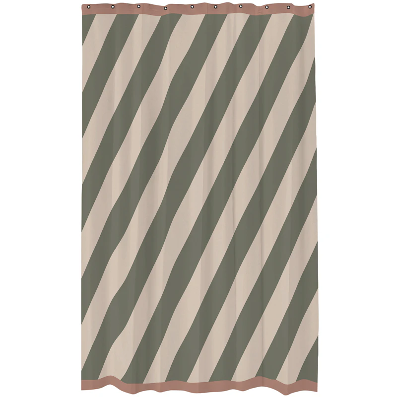 Diagonal Duschdraperi 150x200 cm, Olivgrön