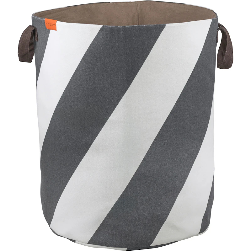 Diagonal Tvättkorg, Off-white / Mörkgrå
