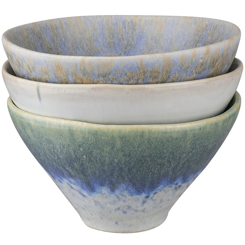 Elements Skål Ø12 cm 3-pack, Blå