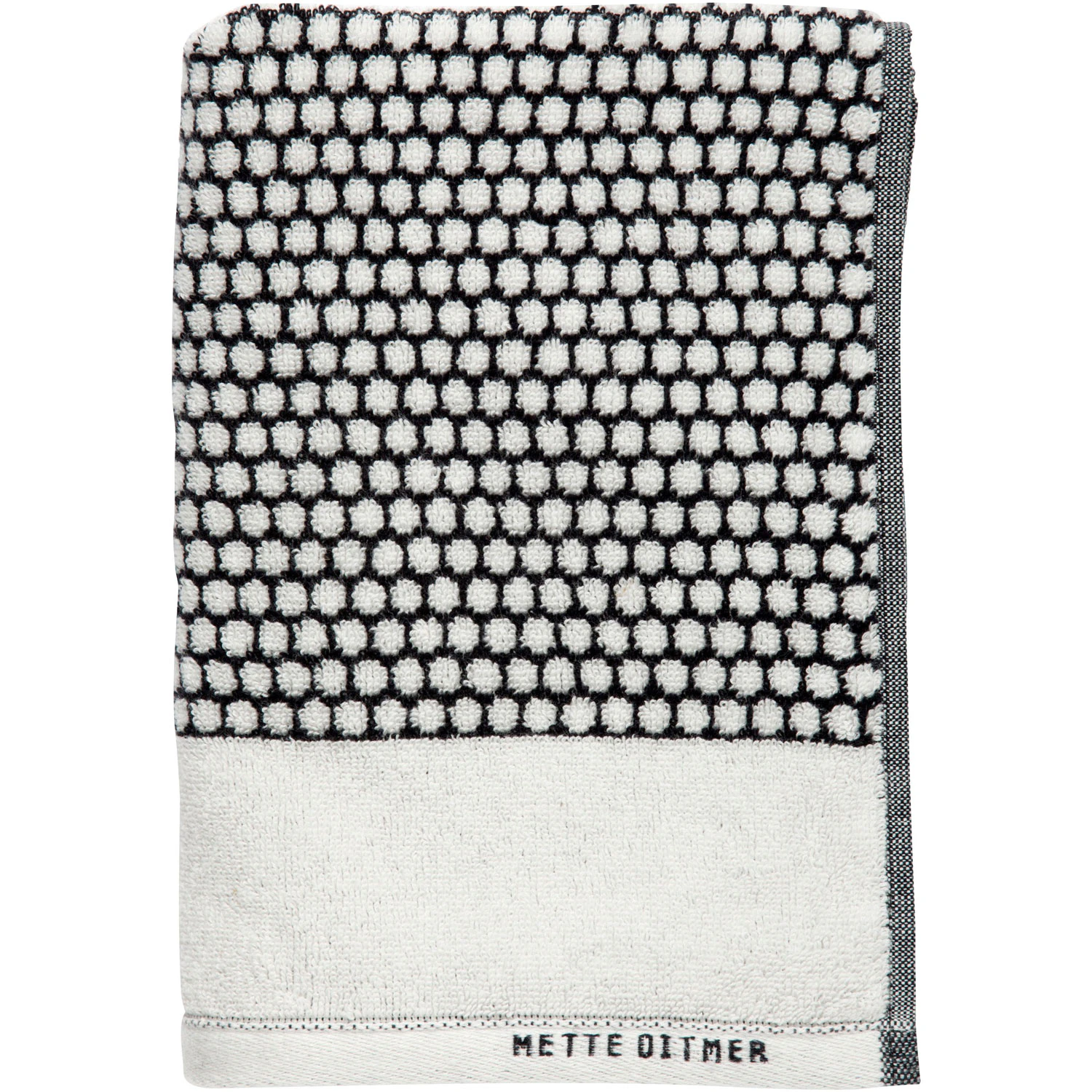 Mette Ditmer Grid Handduk 38x60 Cm 2-pack / Off-white - Handdukar & Badlakan Bomull Svart