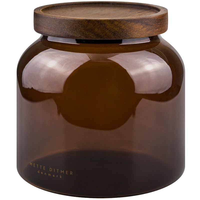Luna Glasburk Med Lock 13 cm, Brun