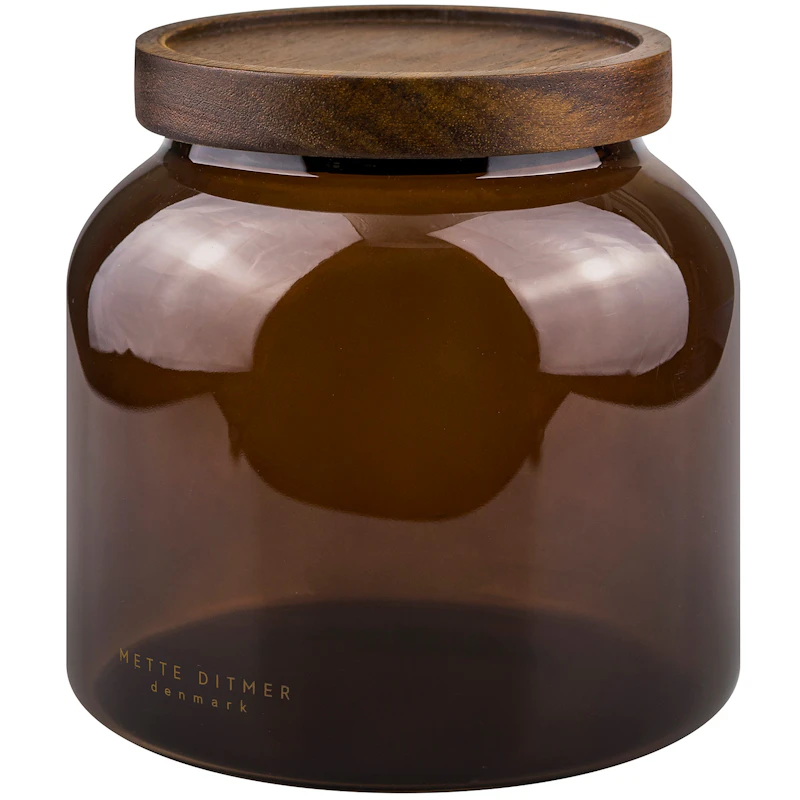 Luna Glasburk Med Lock 13 cm, Brun