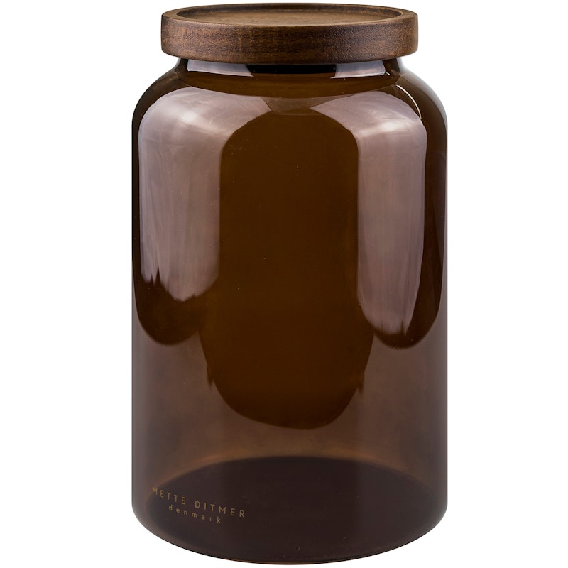 Luna Glasburk Med Lock 20 cm, Brun
