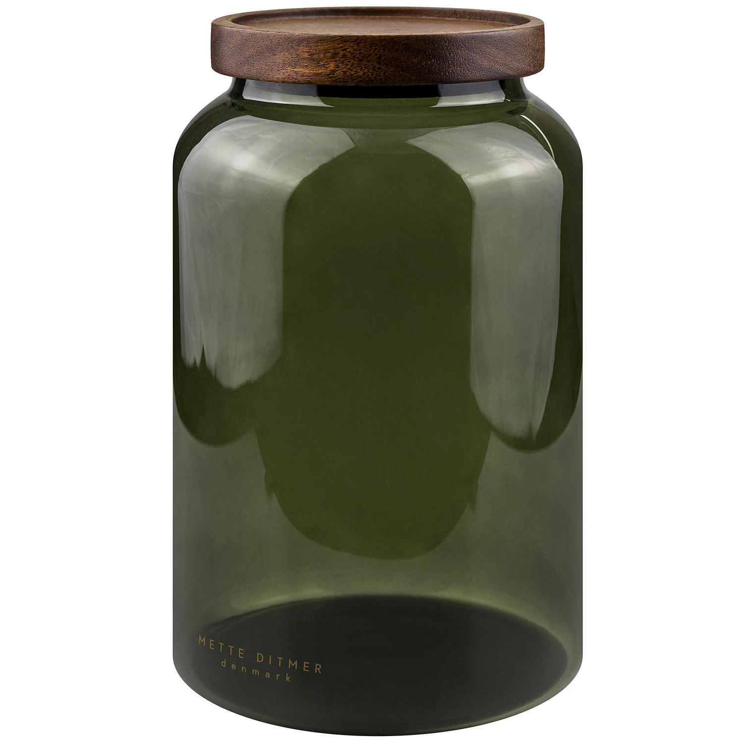 Mette Ditmer Luna burk Med Lock 20 Cm - F&ouml;rvaringsburkar & lock Glas Dark Forest