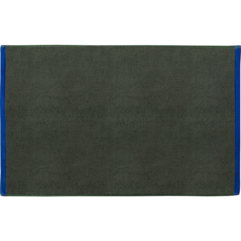Soft Badrumsmatta 50x80 cm, Ljusblå / Olivgrön