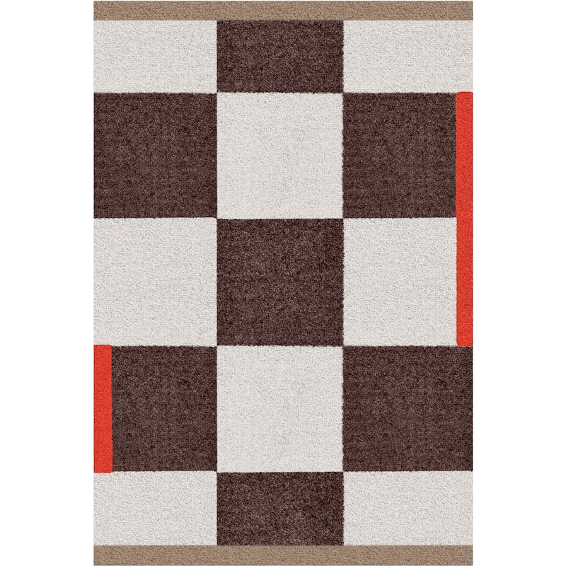 Square Plastmatta 55x80 cm, Brun