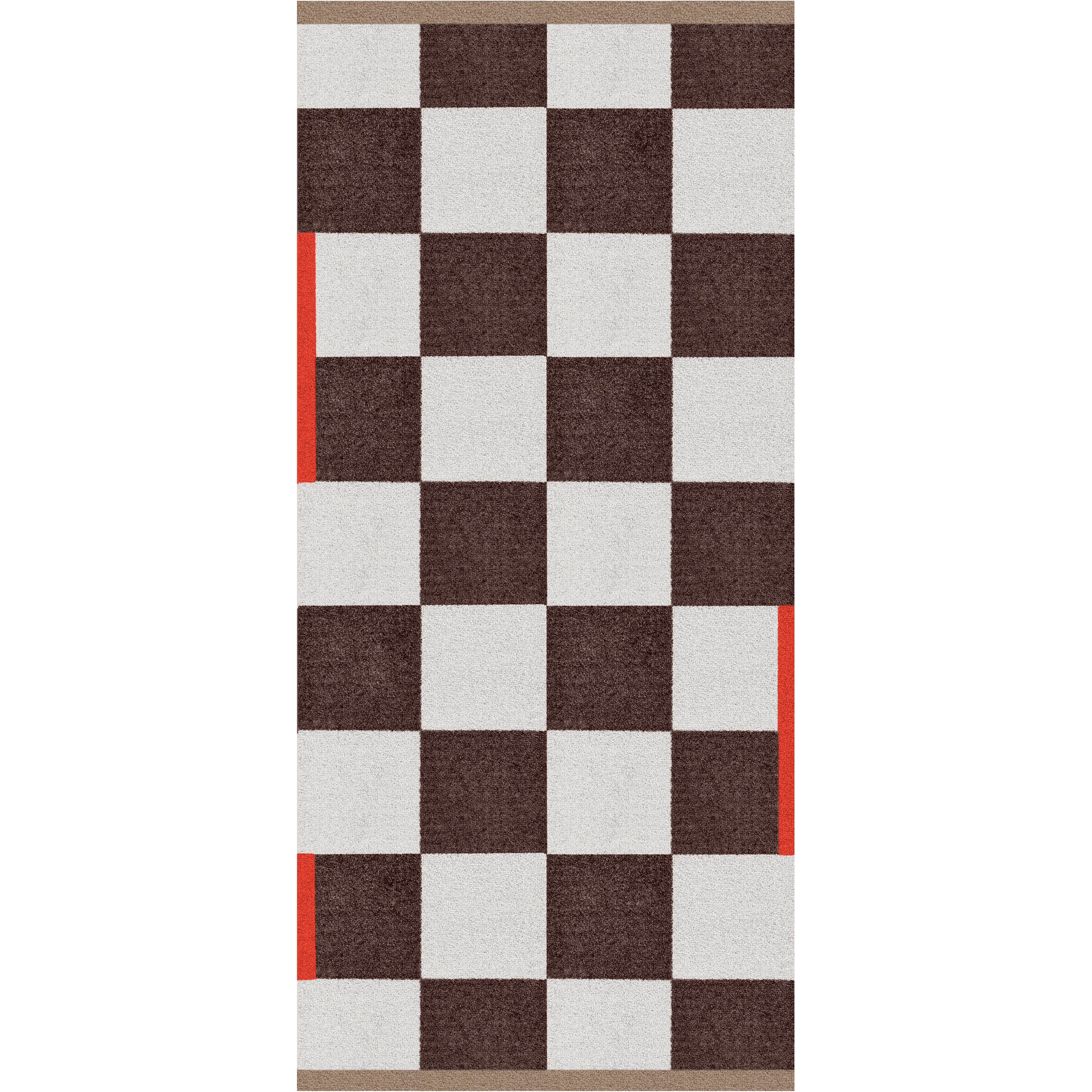 Mette Ditmer Square Plastmatta 70x150 Cm - Mönstrade mattor Nylon Brun