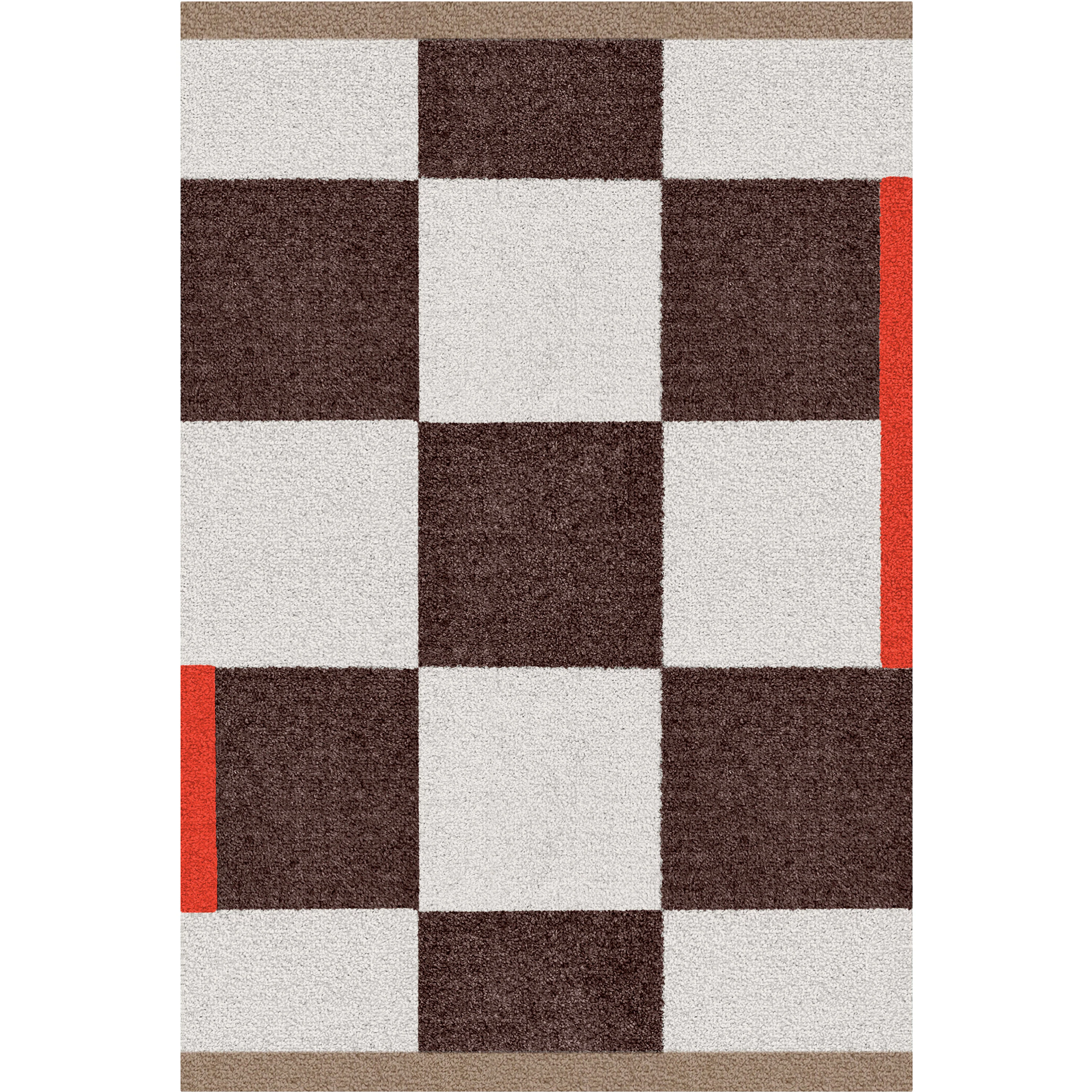 Mette Ditmer Square Plastmatta 55x80 Cm - Mönstrade mattor Nylon Brun