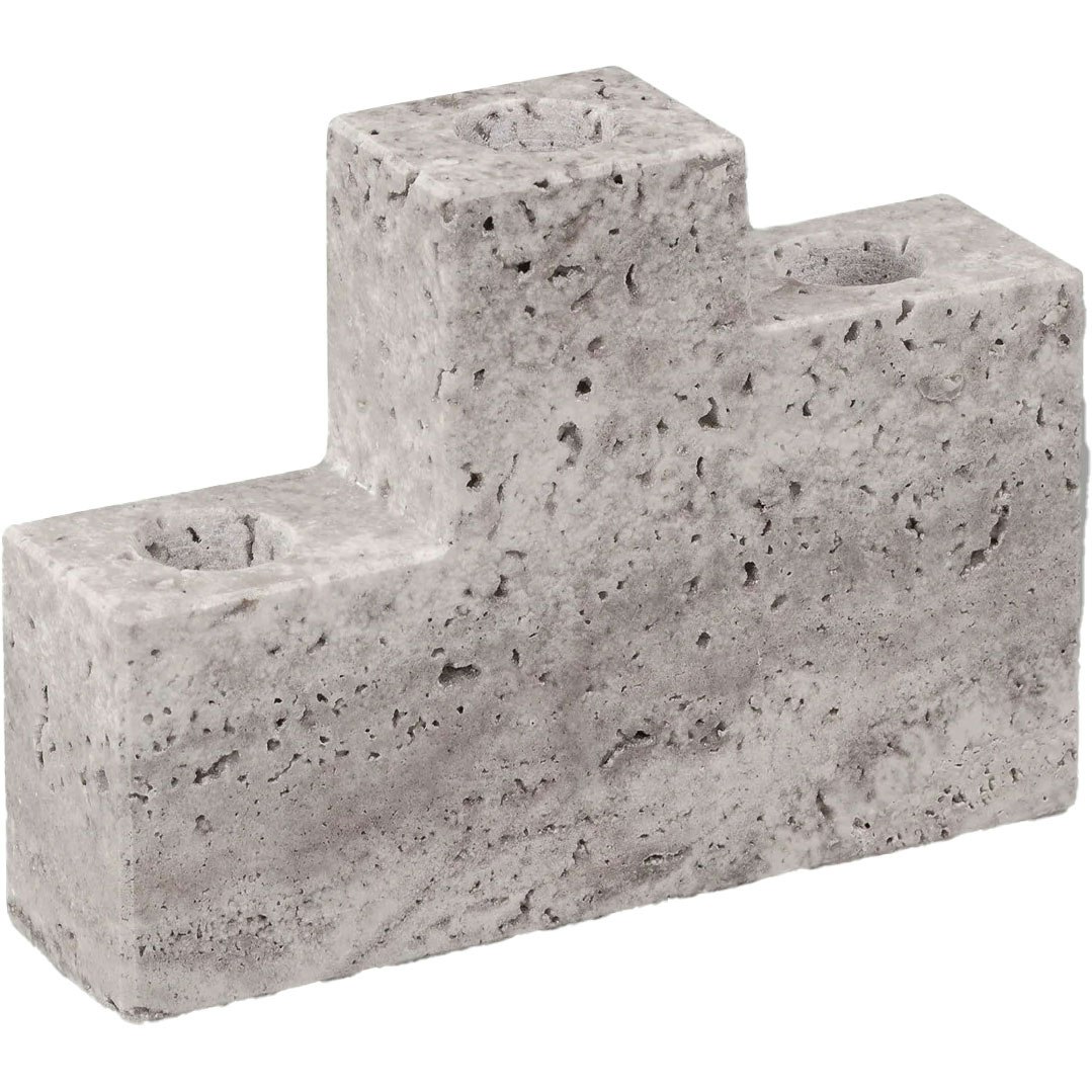 Mette Ditmer Step Trio Ljush&aring;llare - Ljusstakar Travertin Chalk