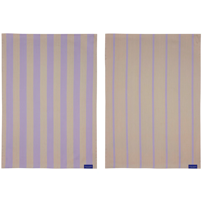 STRIPES Kökshandduk 2-pack 50x70 cm, Sand