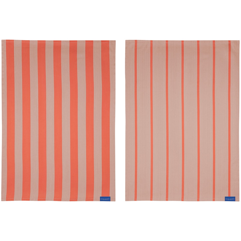 STRIPES Kökshandduk 2-pack 50x70 cm, Latte