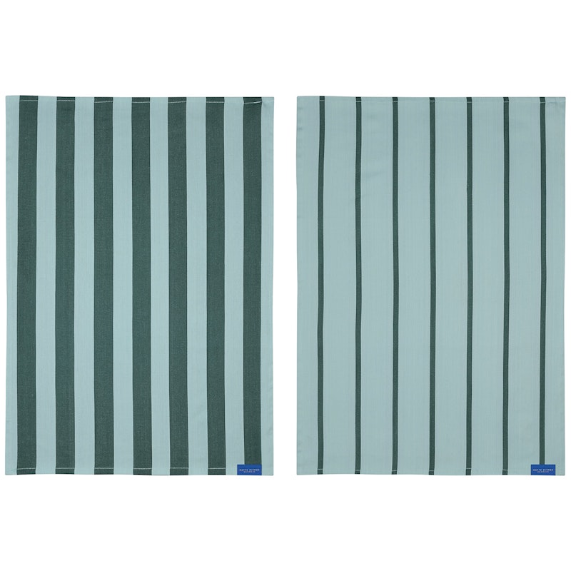 STRIPES Kökshandduk 2-pack 50x70 cm, Mint