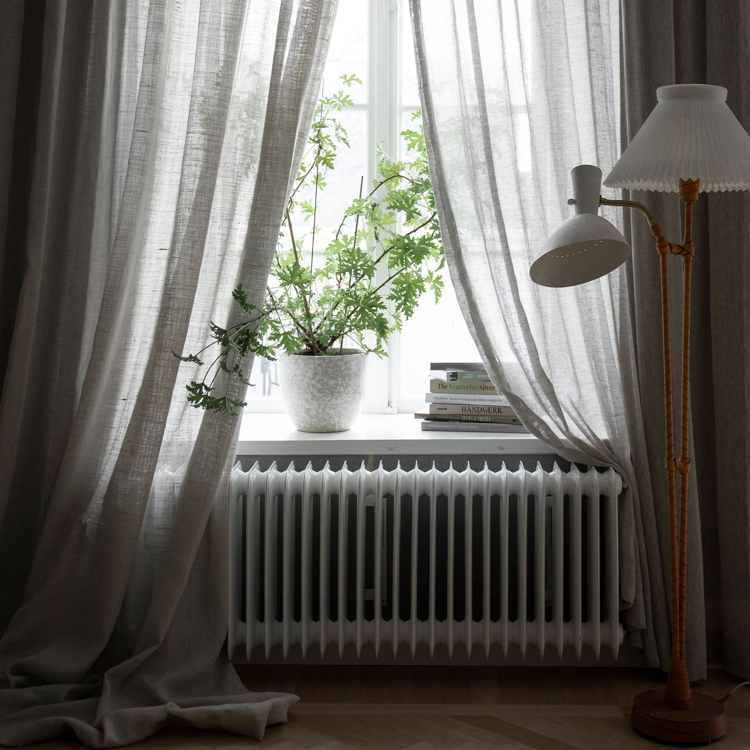 Mimou Ellie Gardin Dubbel Bredd 290x290 Cm - Gardinl&auml;ngder Polyester Natur