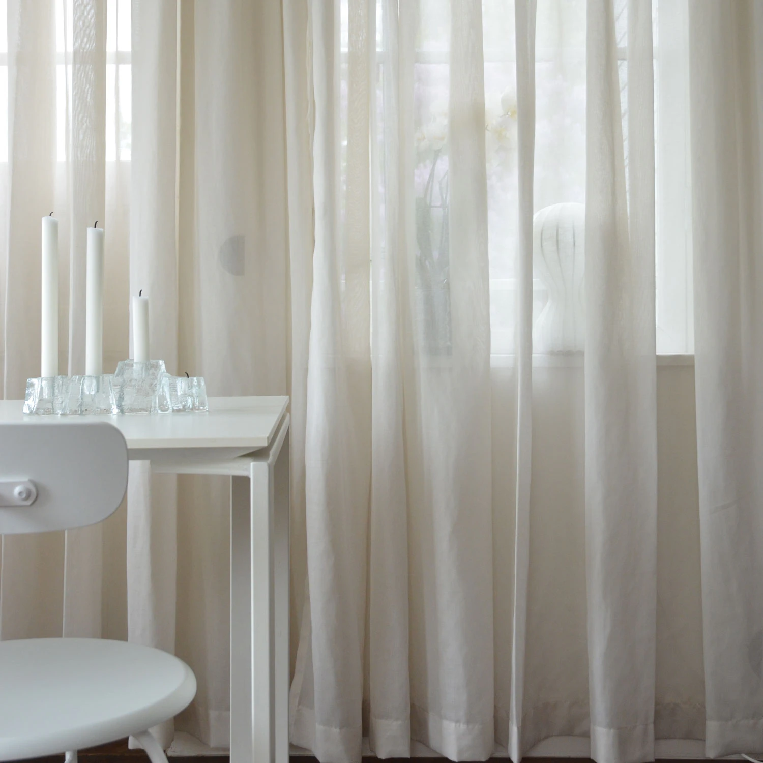 Mimou Grace Gardin Enkel Bredd 140x250 Cm Natur - Gardinl&auml;ngder Polyester Natural
