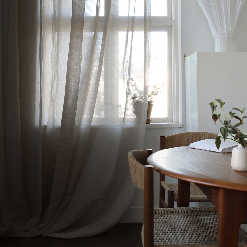 Sophie Gardin Dubbel Bredd Natur, 290x250 cm