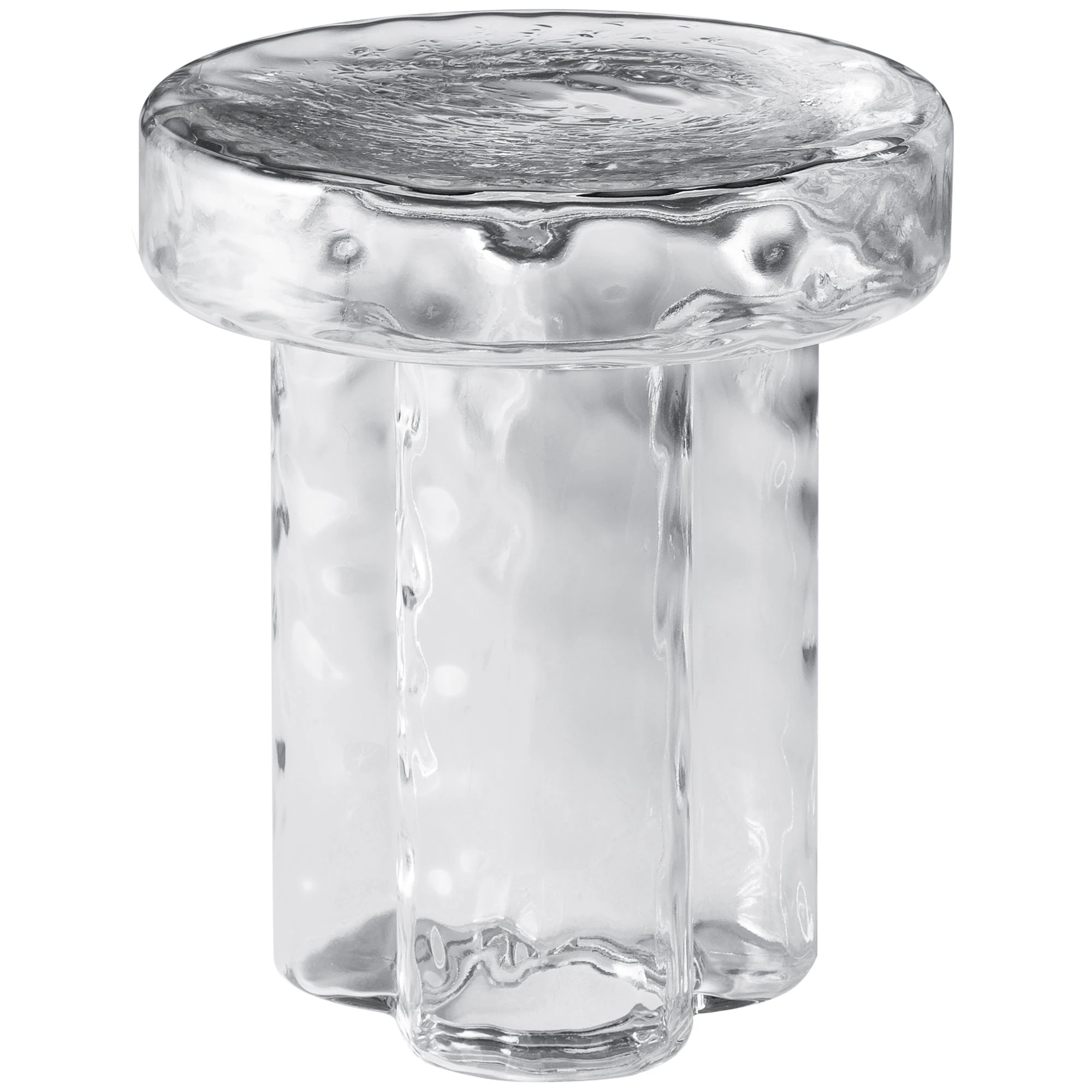 Miniforms Soda Sidobord &Oslash;38 - Sidobord & Avlastningsbord Munbl&aring;st Glas Transparent