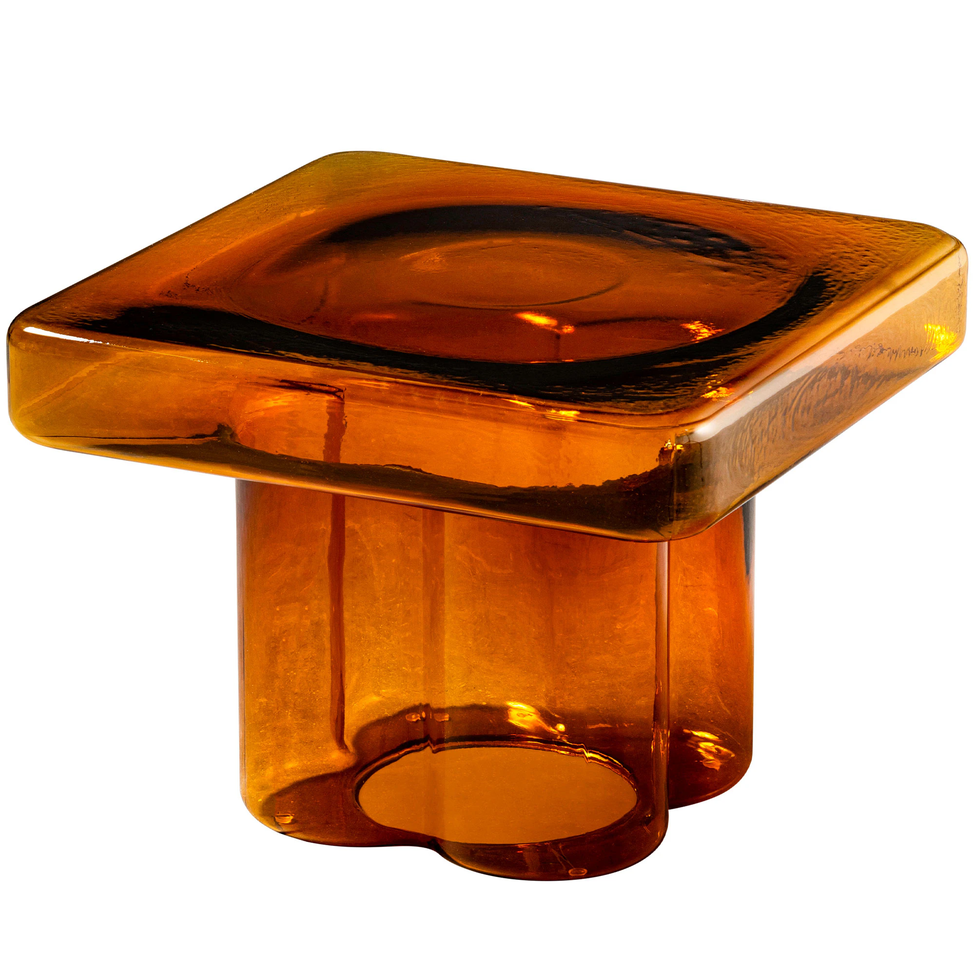 Miniforms Soda Soffbord 53x53 Cm - Soffbord Munbl&aring;st Glas Amber