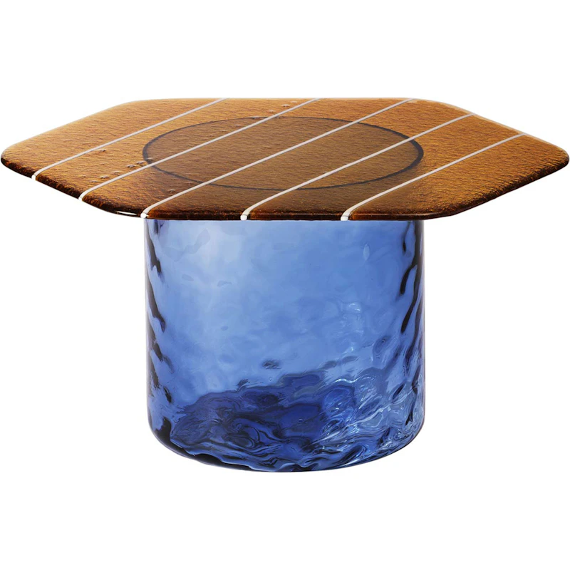 Striche Soffbord, Orange / Blå