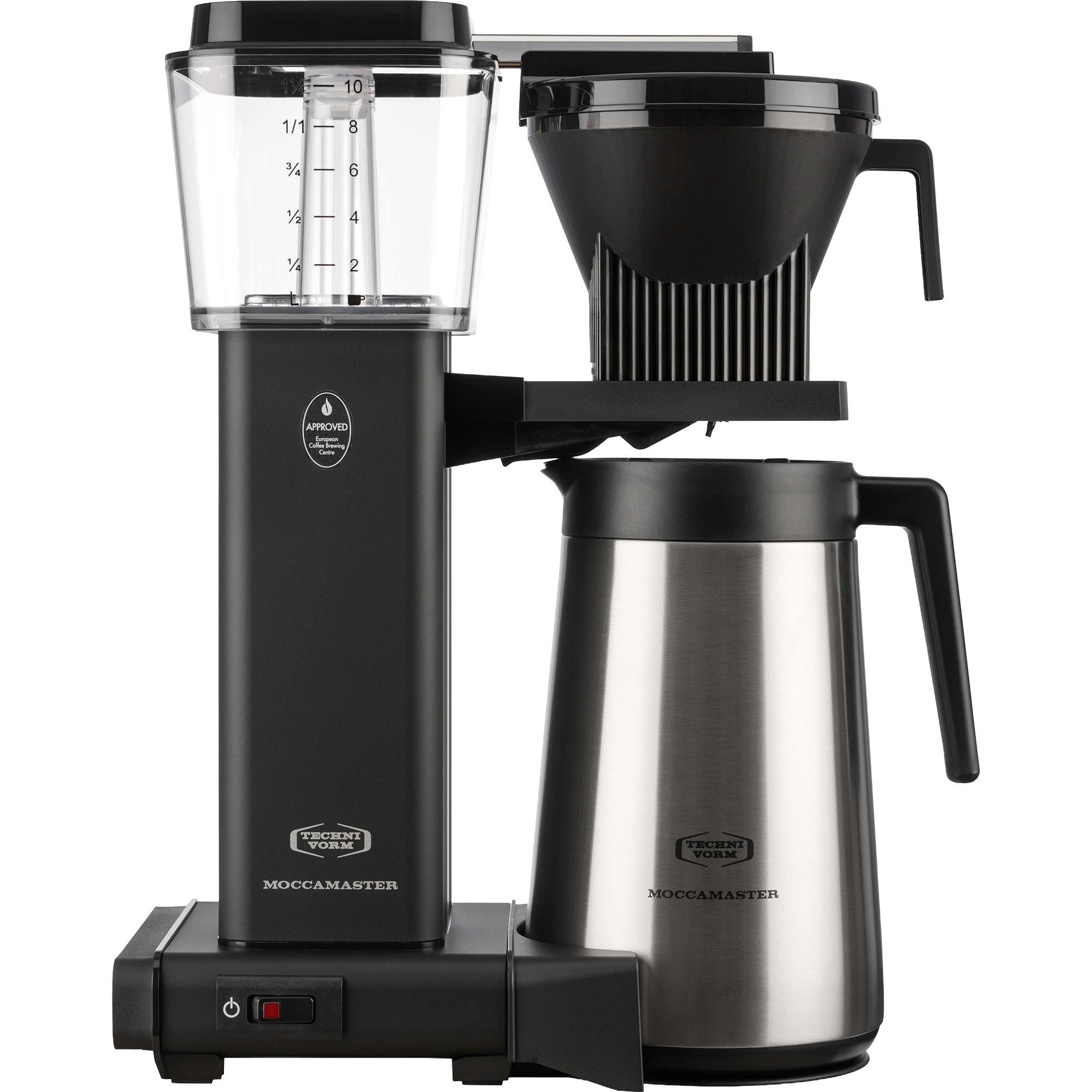 Moccamaster Auto Thermo Kaffebryggare - St&aring;l Mattsvart